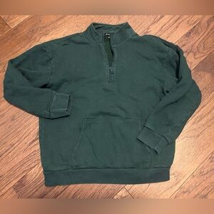 Beyond Yoga Forest Green Quarter Zip-Up Sweater